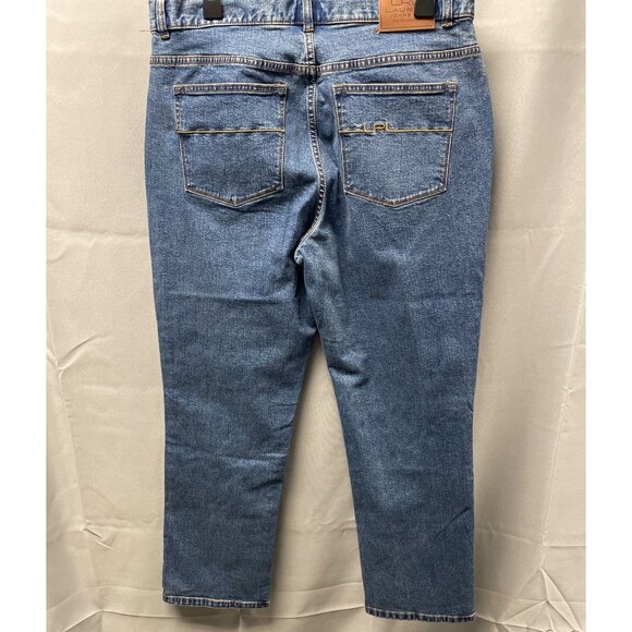 LRL Lauren Jean Ralph Lauren Women's Blue Jeans Straight Size 12 SKU 2644 - Picture 3 of 6
